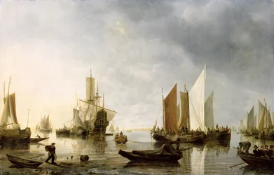 アンカー船のある港、1655年〜60年