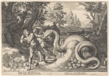 ドラゴンにむさぼり食われたカドモスの仲間たち Ovid