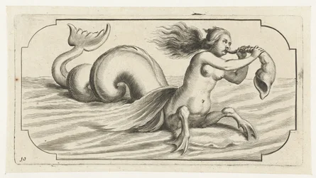 貝殻を吹く女性像 Nouveau Livre des Dieux et Deeßes De la Marine Bouckje of Sea Gods and Goddesses (シリーズ タイトル)