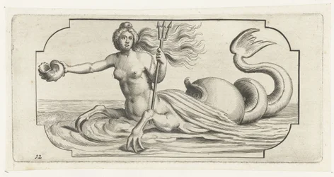 ネプチューンのトライデントを持つ女性像 Nouveau Livre des Dieux et Deeßes De la Marine Bouckje of Sea Gods and Goddesses (シリーズ タイトル)