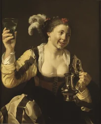 ガラスを持つ少女、1620年頃