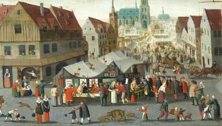 ヘンドリック・ファン・ステーンウェイク・ヤンガー作「マーケット・スクエア」（1580～1649年頃）