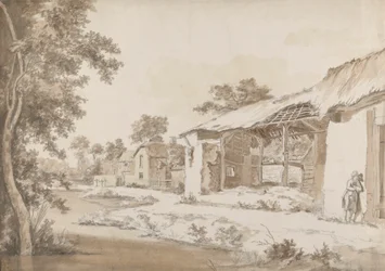 Fazenda arruinada perto de Coombe em Gittisham em Devonshire, três milhas de Honiton, Devon