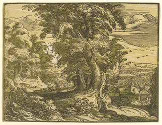 1595 年以降の着席カップルのいる風景。