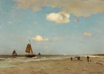 ビーチのシーン、1887