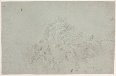 メアリーの昇天。 構図スケッチ