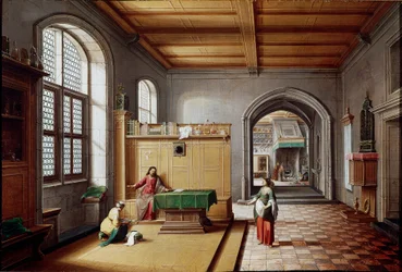 マルト・エ・マリー・ド・ベタニーのイエス》 絵画 ヘンドリック・ファン・ステーンウィック・ザ・ジューン（1580年頃～1642年頃）（フォン・ステーンウィック