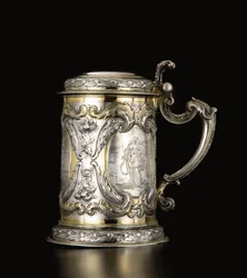 タンカード、ダンジグ、1670年頃（小包金銀）（469709および469710も参照）