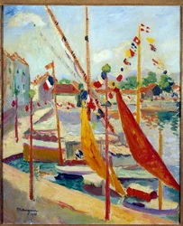 14. heinäkuuta Henri Manguinin (1874-1949) Saint Tropezin maalaus 1905 Yksityinen kokoelma