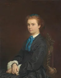 若い女性の肖像、1863年。