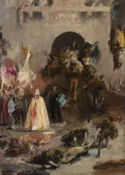 スペインの異端審問、c.1868-70の場面