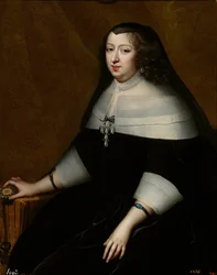 アンネ・オブ・オーストリア（オートリシュ）（1601-1666）の肖像 - アンリ・ボーブラン（1603-1677）、1659年頃 - 油彩・キャンバス