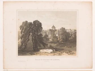 ラーケンの教会と城の眺め Eglise & Chateau de Laeken, Lez-Bruxelles (オブジェクトのタイトル)
