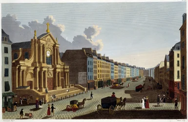 サン・ロック教会（1820年頃） - Courvoisierの「Vues de Paris」にて