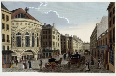 オペラ・コミック劇場 1820年頃 クルボアジェの「Vues de Paris」に掲載されたもの 1827年