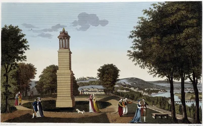 サン・クラウドとその周辺の眺め - Courvoisierの "Vues de Paris "にて