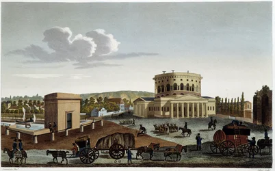 ラ・ヴィレットの障壁とランコック運河の眺め - "Paris par Courvoisier "にて