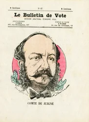 バロット第2シリーズ、カラーの風刺画：De Juigne Comte - イラスト：Henri Demare (1846-1888)