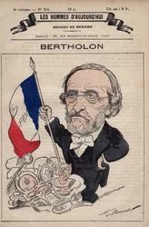 クリストフ・ベルトロン（1808-1885）の漫画（「今日の人々」より） 1880年頃 アンリ・ドゥマール（1846-1888）作