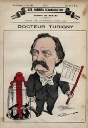 ジャン・プロスペル・トゥリニー（Jean Prosper Turigny）1822-1905年の漫画（「今日の人々」より） 1880年頃 アンリ・デマール（Henri Demare）（1846-1888）作