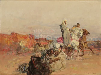 北アフリカの騎手のグループ