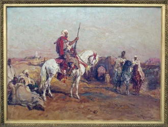 メクネスの門にて。アンリ・ルソー（1875-1933）による絵画、油彩・キャンバス（55×75cm）。