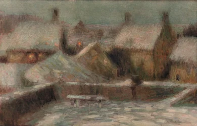 雪景色の夜、c1901