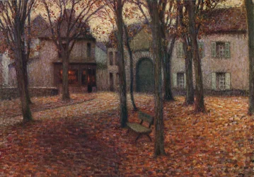 秋の村、c1915