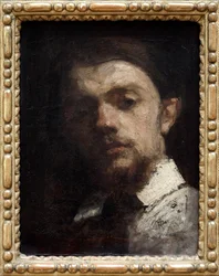 アンリ ファンタン ラトゥール (1836-1904) の肖像、フランスの画家、絵画、自画像。 写真、KIM Youngtae、リヨン、リヨン美術館。