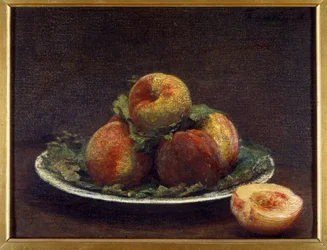 ペッシュの皿 アンリ・ファンタン・ラトゥール（Fantin-Latour）の絵画