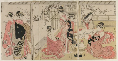 扇屋の花魁春の行楽