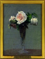 花 アンリ・ファンティン・ラトゥール（1836-1904）の絵画 1872年 薄手 0,24 x 0,31 m パリ・ルーヴル美術館 Mandatory mention:ヘレネ・エ・ヴィクトール・リヨンへの寄付