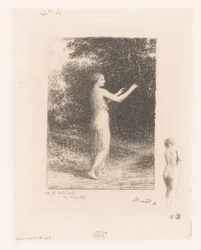 Maagd van Lycus wandelt in de natuur 物乞い Gedichten van André Chénier (シリーズタイトル) アンドレ・シェニエの詩の挿絵（連載タイトル）