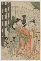 常盤橋の若い男女