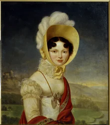 ロシアのキャサリン・パブロフナ大公妃（1788年～1819年）。 Henri Francois Riesener (1767-1828) による絵画、キャンバスに油彩。 フランス美術