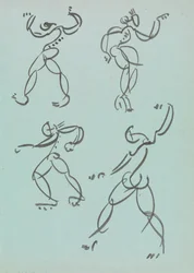 踊る人物に関する 4 つの研究