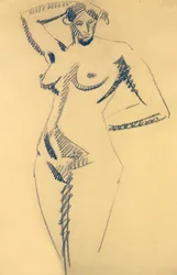 彫刻的な女性のヌード