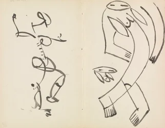 2 つの踊る人物の研究