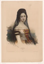 スペインの衣装を着た女性 Xérès (Espagne) (オブジェクトのタイトル) 伝統衣装の女たち（連載タイトル）