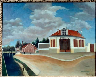 アルフォートヴィルの椅子工場 アンリ・ルソー（Le Douanier Rousseau, 1844-1910）による絵画 1897年 日：0,73x0,92 m パリ、オランジュリー美術館 - アルフォートヴィルの椅子工場。Le Douanier Rousseau（1844-1910）と呼ばれるHenri Rousseauの絵画。