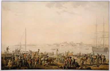 1808年頃のモンデゴ湾へのイギリス軍の着陸