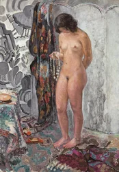 ネックレス付き立ちヌードc。 1923