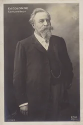 エドゥアール・コロンヌ、フランスの指揮者、ヴァイオリニスト（1838-1910）（モノクロ写真）