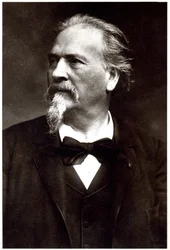 フランスの作家フレデリック・ミストラル。アンリ・マニュエル撮影、フランス、1900年頃（モノクロ写真）