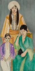 灰色の背景の三人姉妹 (Les Trois soeurs sur fond gris)