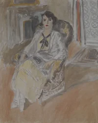 肘掛け椅子に座る女 1922年頃 油彩・カンヴァス