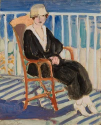 海の上のバルコニーの少女 (Jeune fille au balcon sur la mer)