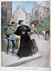 1897年、カトリックの司祭がフランスの路上で女性に刺された