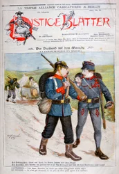 ルスティジュブラッター誌のトリプルアライアンスの風刺画、1893年