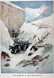 スイス、モンサンベルナールの雪崩、1897年
